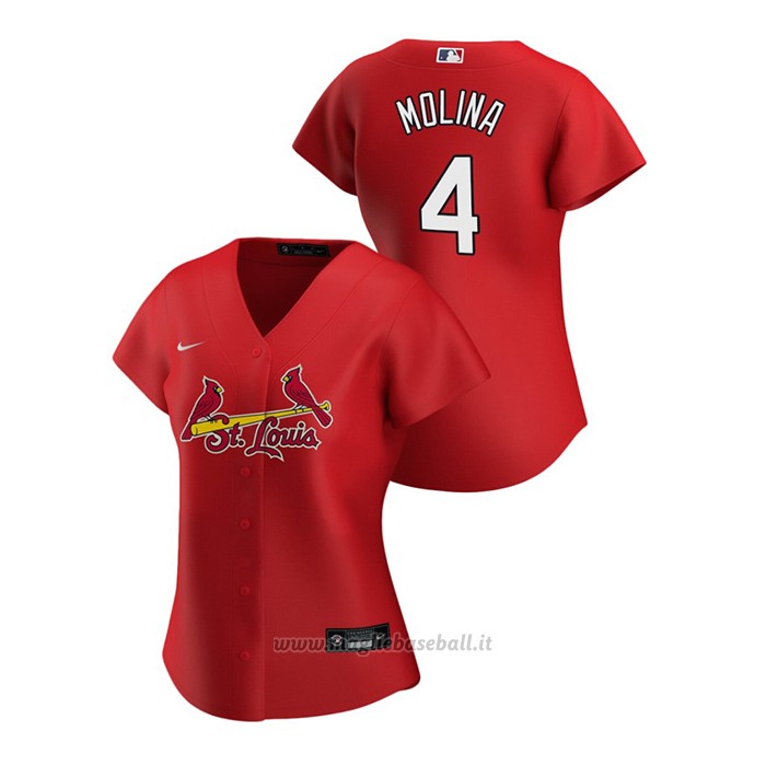 Maglia Baseball Donna St. Louis Cardinals Yadier Molina 2020 Replica Alternato Rosso